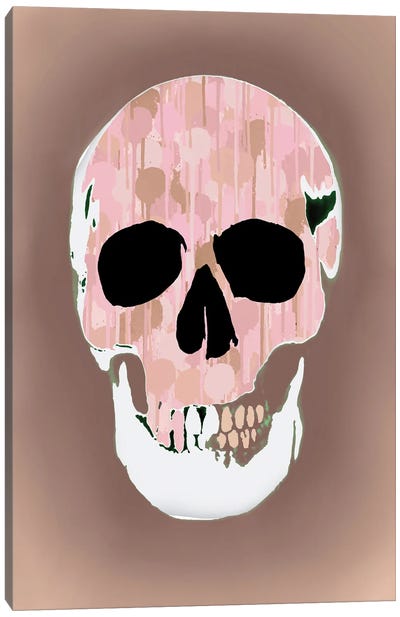 Splatter Skull II Canvas Art Print - Andrew M Barlow