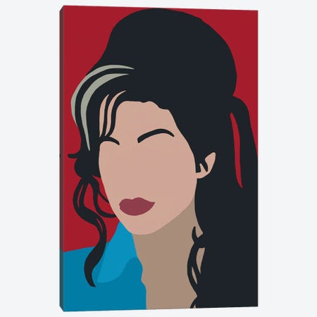 Amy Winehouse Canvas Print #ABW5} by Andrew M Barlow Canvas Print