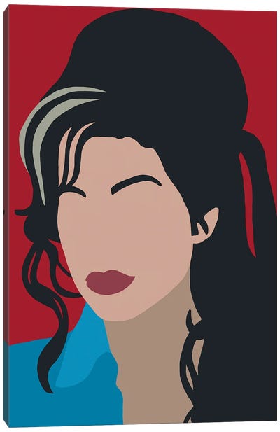 Amy Winehouse Canvas Art Print - Andrew M Barlow