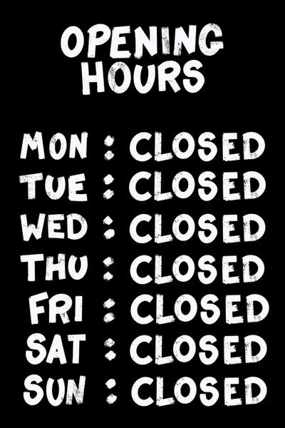 Opening Hours Black