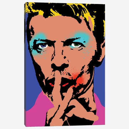 David Bowie Pop Art Canvas Print #ABW6} by Andrew M Barlow Canvas Print