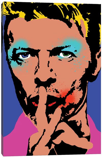 David Bowie Pop Art Canvas Art Print - Andrew M Barlow