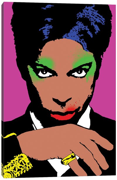 Prince Pop Art Canvas Art Print - Rock-n-Roll Art