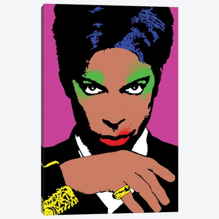 Prince Pop Art Canvas Print #ABW8} by Andrew M Barlow Canvas Wall Art