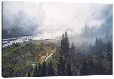Foggy Forest Canvas Art Print - Artem Rhads Chebokha