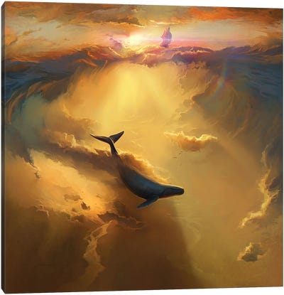 Infinite Dreams Canvas Art Print - Whale Art