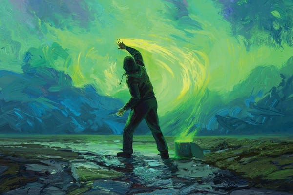 Large | 37"-48": Late Night Painter by Artem Rhads Chebokha