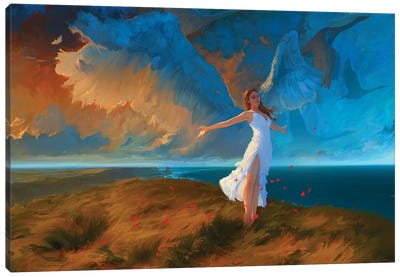 Learning To Fly Canvas Art Print - Head in the Clouds