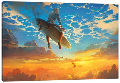 Beautiful World Canvas Art Print - Head in the Clouds