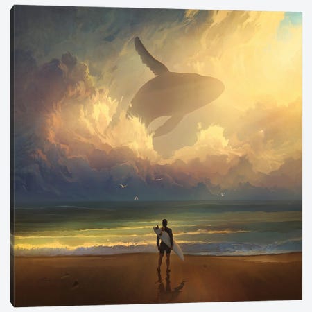 Waiting For The Wave Canvas Print #ACB30} by Artem Rhads Chebokha Canvas Artwork