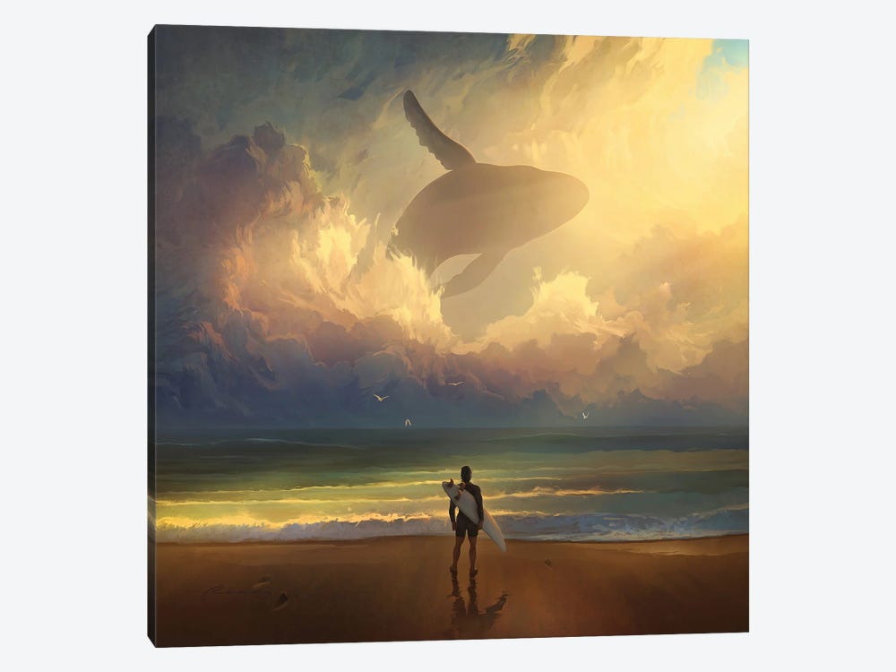 Waiting For The Wave by Artem Rhads Chebokha 1-piece Canvas Wall Art