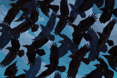 In Motion Rooks by Artem Rhads Chebokha framed canvas print