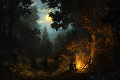 Night Camp by Artem Rhads Chebokha framed canvas print