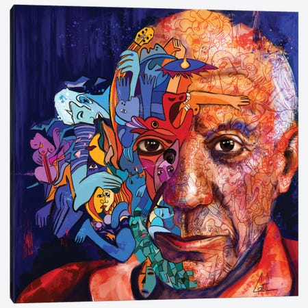 Picasso Canvas Print #ACC21} by Antonio Cotecchia Cotè Canvas Artwork