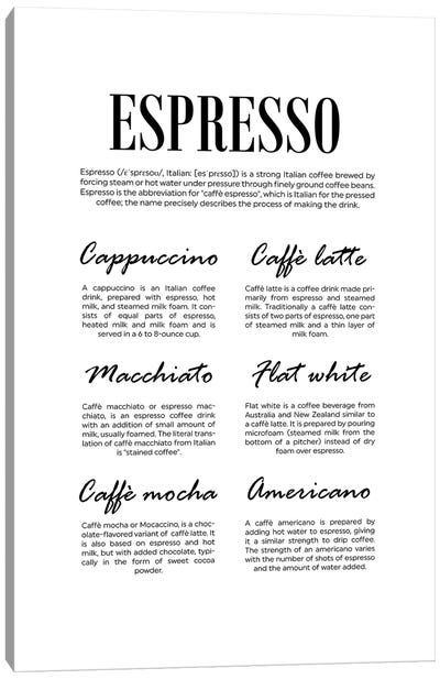 Espresso Canvas Art Print - Alchera Design Posters