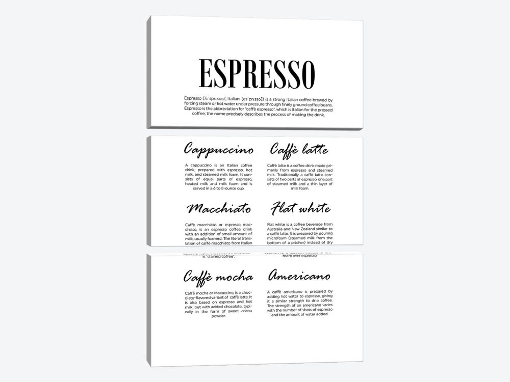 Espresso by Alchera Design Posters 3-piece Canvas Wall Art