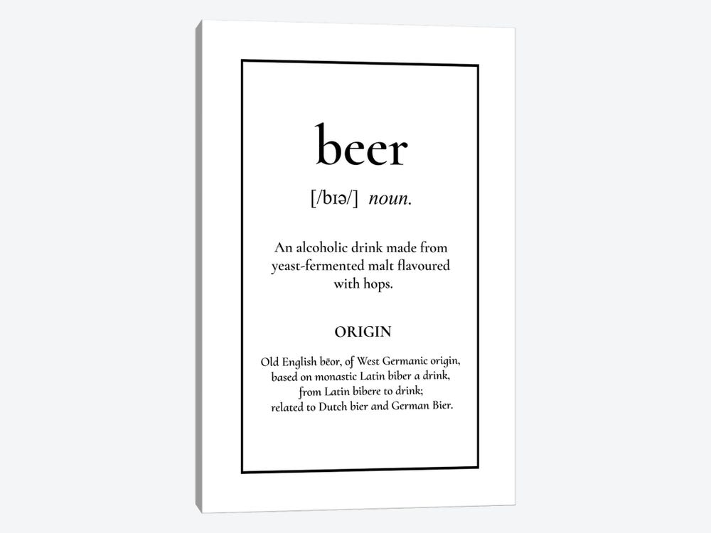 Beer Definition by Alchera Design Posters 1-piece Canvas Print