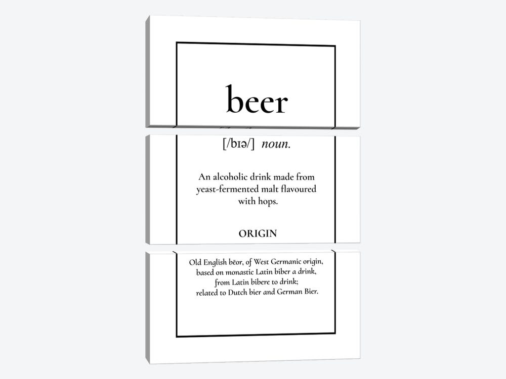 Beer Definition by Alchera Design Posters 3-piece Canvas Print