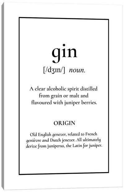 Gin Definition Canvas Art Print