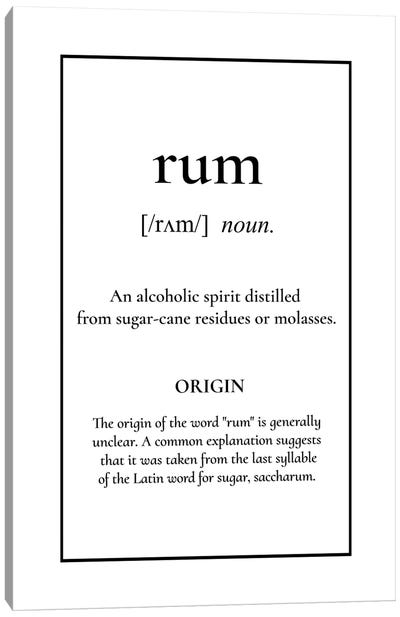 Rum Definition Canvas Art Print - Alchera Design Posters