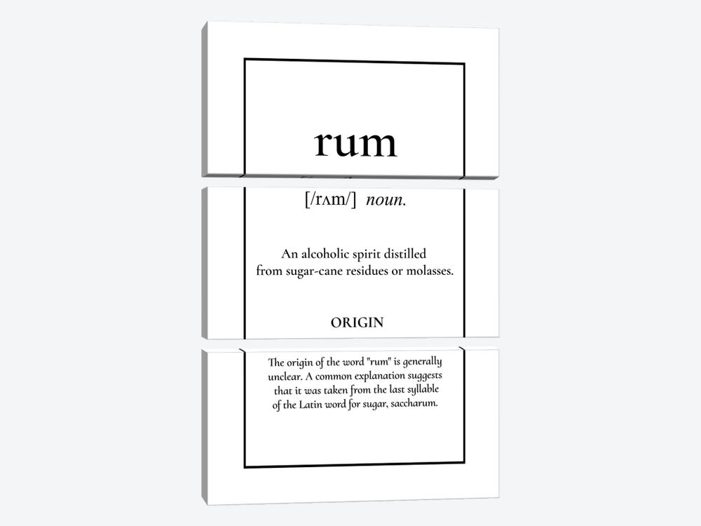 Rum Definition by Alchera Design Posters 3-piece Canvas Wall Art