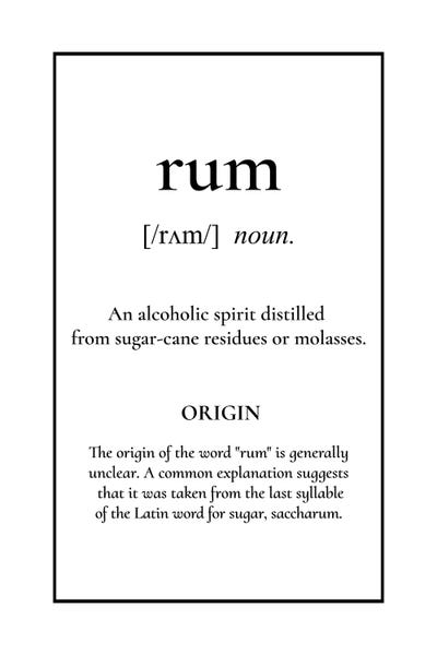 Rum: Rum Definition by Alchera Design Posters