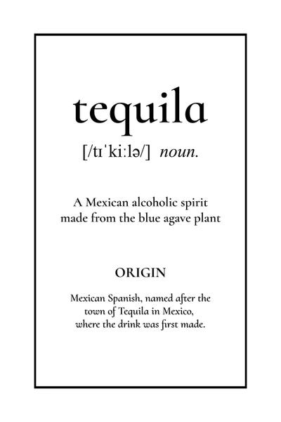 Typography: Tequila Definition by Alchera Design Posters