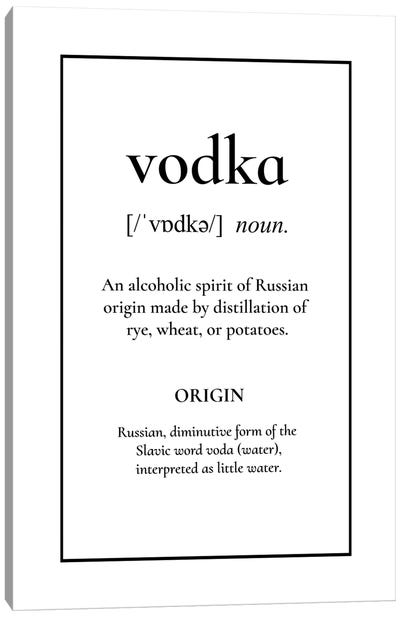 Vodka Definition Canvas Art Print - Alchera Design Posters
