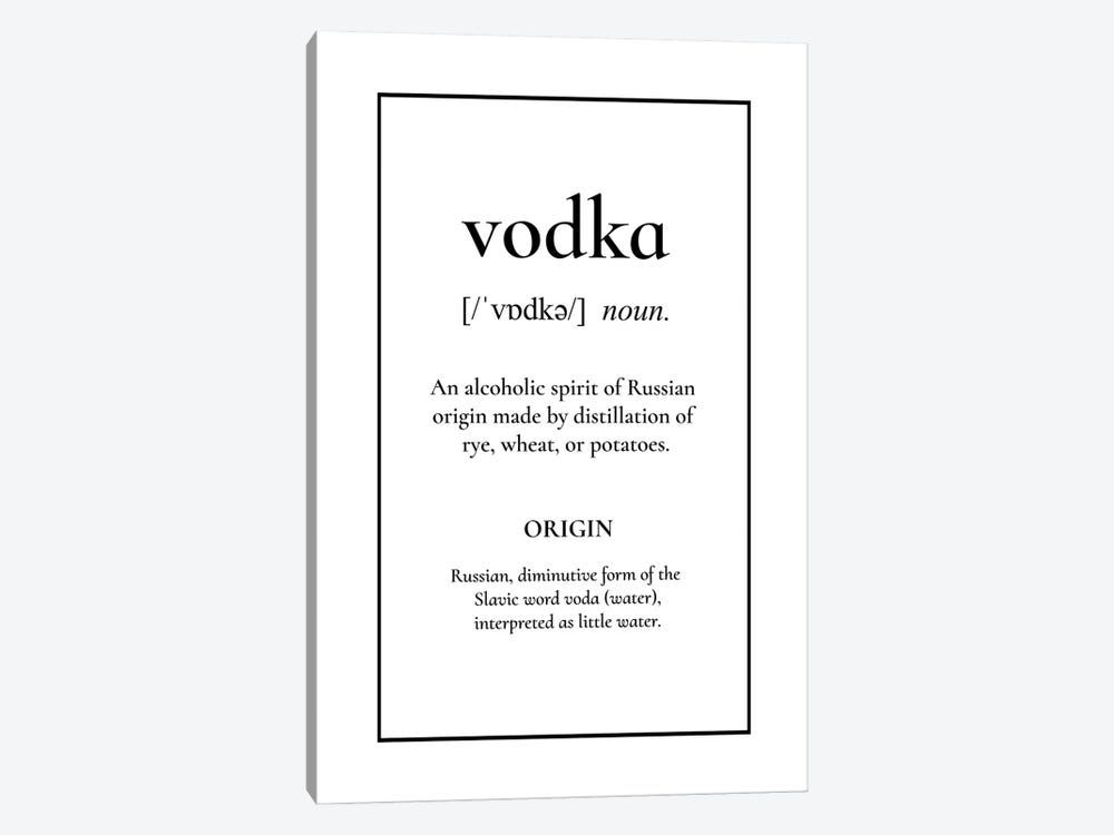 Vodka Definition by Alchera Design Posters 1-piece Canvas Print