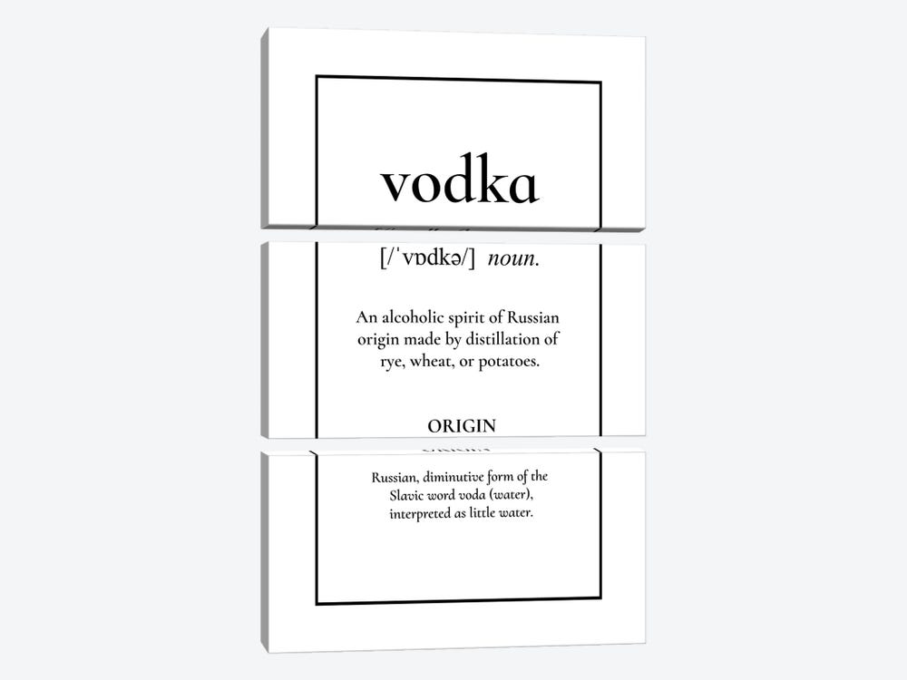 Vodka Definition by Alchera Design Posters 3-piece Canvas Print