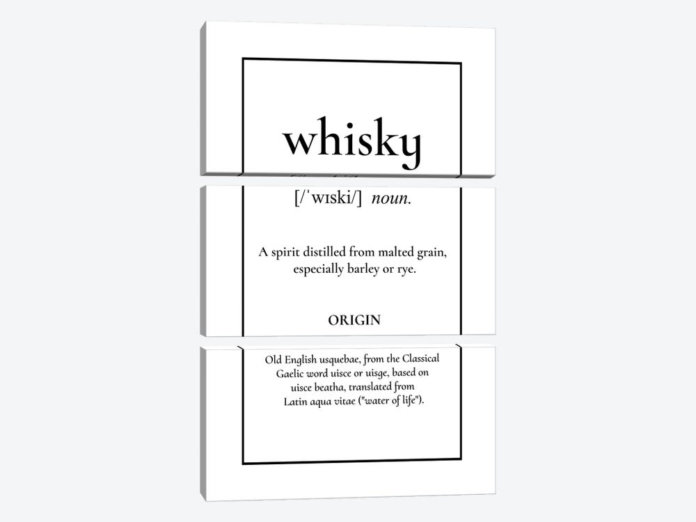 Whiskey Definition by Alchera Design Posters 3-piece Canvas Wall Art