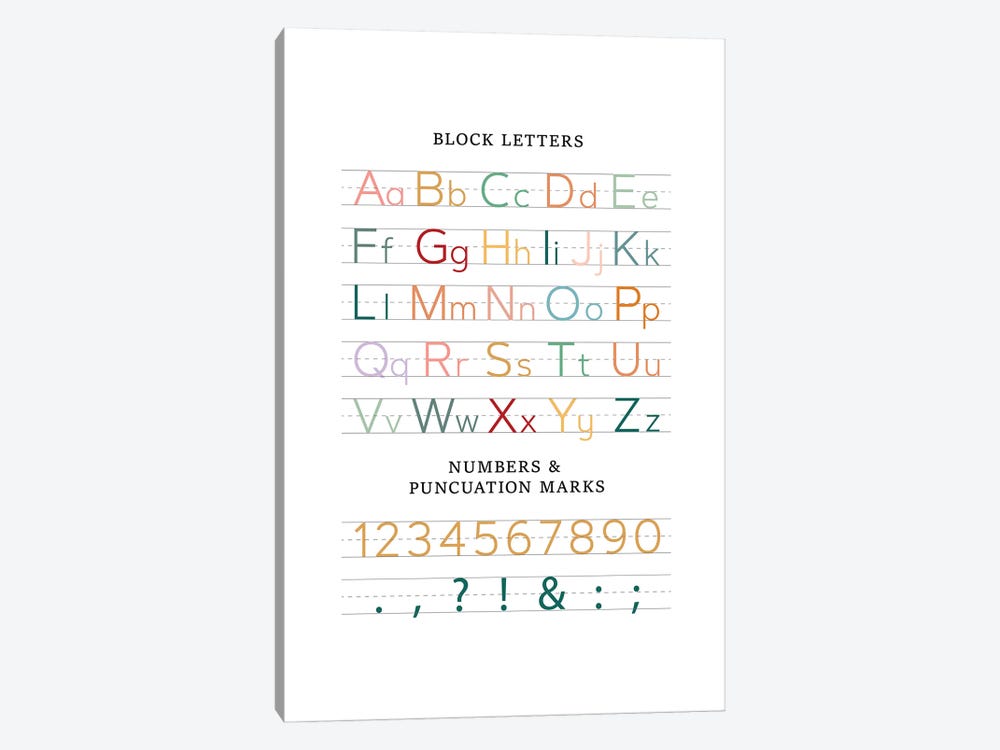 Letter Chart | Block by Alchera Design Posters 1-piece Art Print