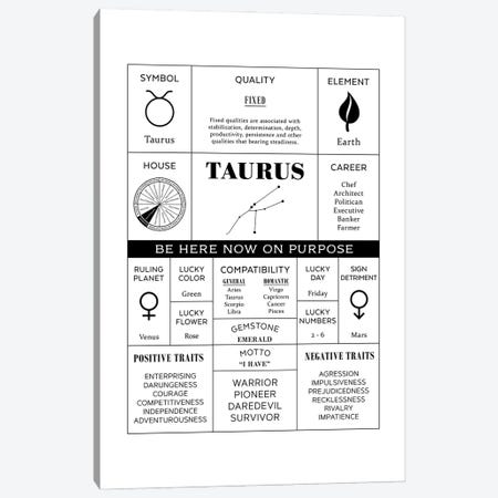 Zodiac - Taurus Canvas Print #ACE11} by Alchera Design Posters Canvas Art Print