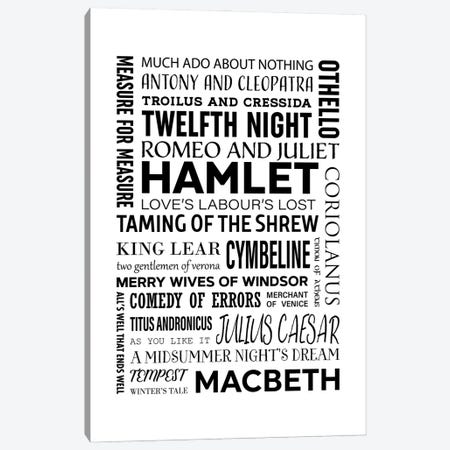 Shakespeare - All Plays Canvas Print #ACE120} by Alchera Design Posters Canvas Print