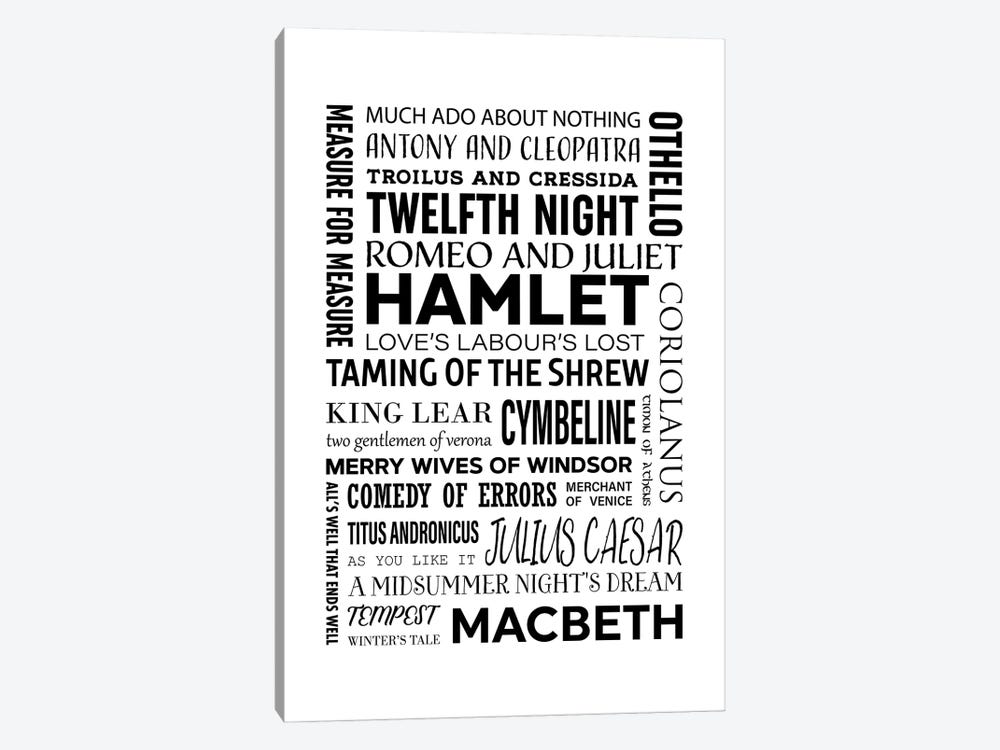 Shakespeare - All Plays by Alchera Design Posters 1-piece Canvas Wall Art