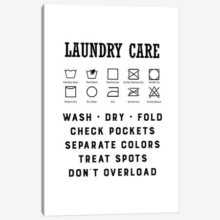 Laundry Care Chart Canvas Print #ACE13} by Alchera Design Posters Canvas Print