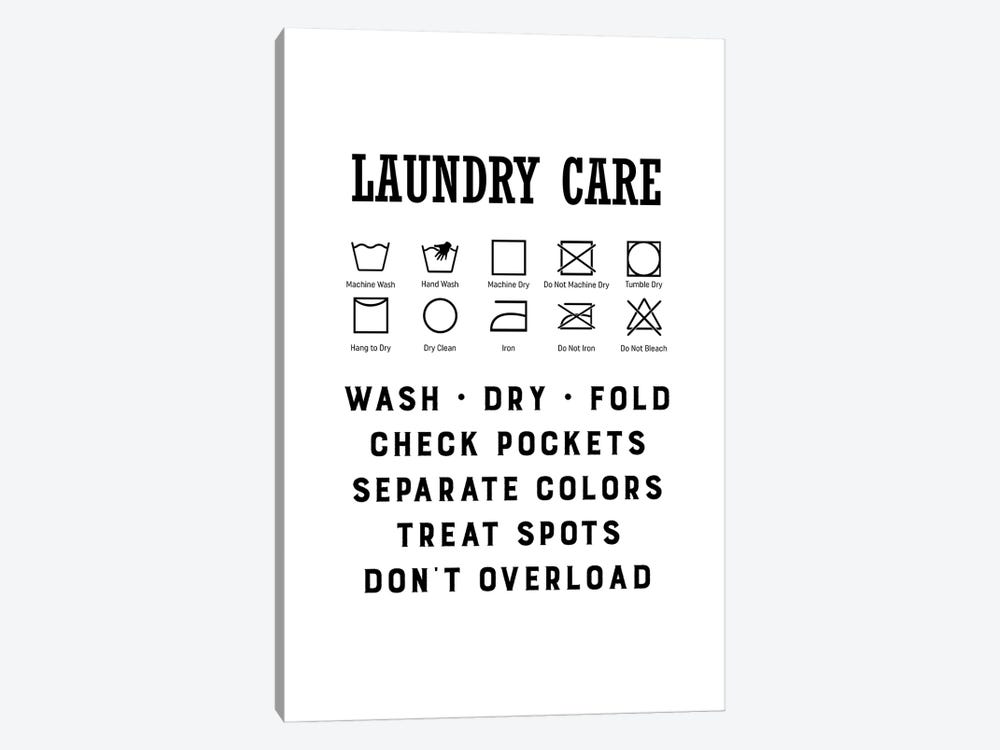 Laundry Care Chart by Alchera Design Posters 1-piece Canvas Art