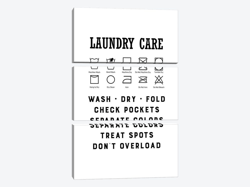 Laundry Care Chart by Alchera Design Posters 3-piece Canvas Art