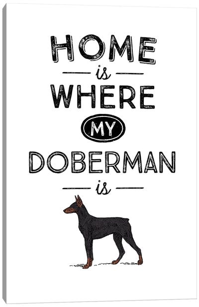 Doberman Canvas Art Print - Alchera Design Posters