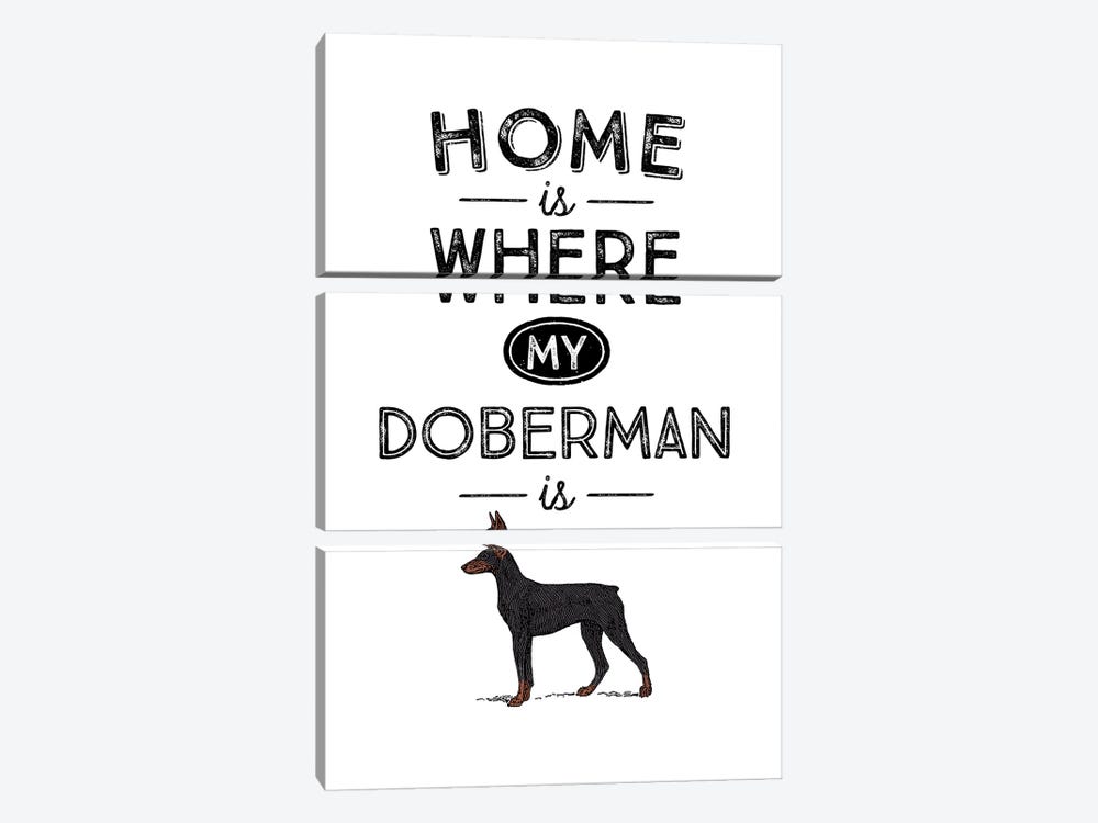 Doberman by Alchera Design Posters 3-piece Canvas Art