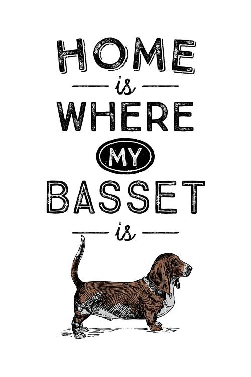 Basset Hound by Alchera Design Posters wall art