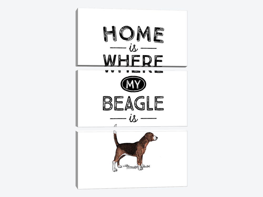 Beagle by Alchera Design Posters 3-piece Canvas Art