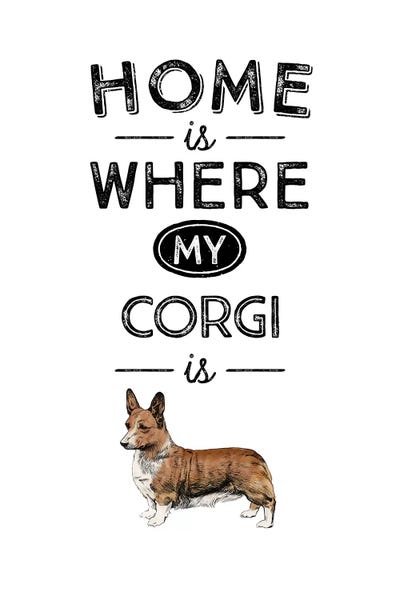 Corgi by Alchera Design Posters metal wall art