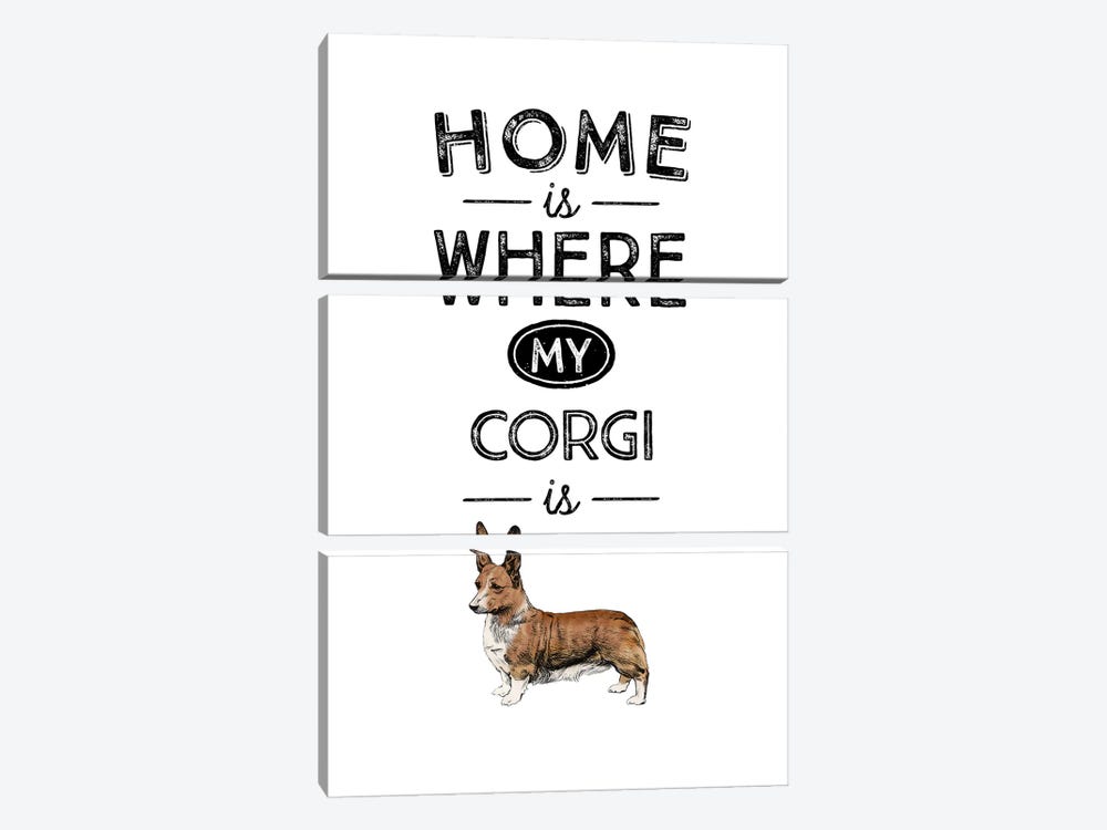 Corgi by Alchera Design Posters 3-piece Canvas Artwork