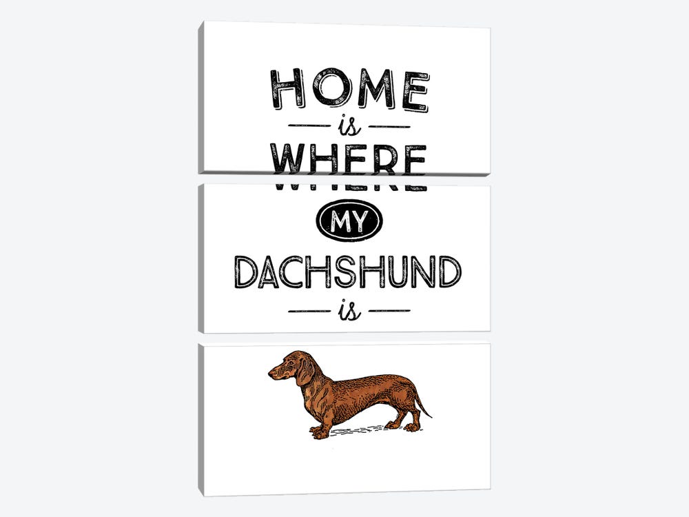 Dachshund by Alchera Design Posters 3-piece Art Print