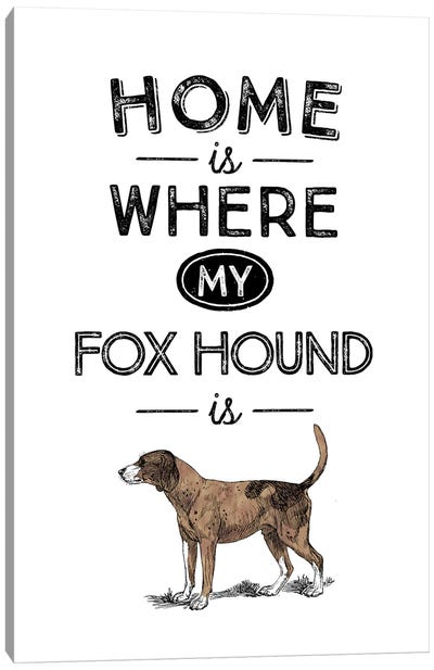 Fox Hound Canvas Art Print - Alchera Design Posters