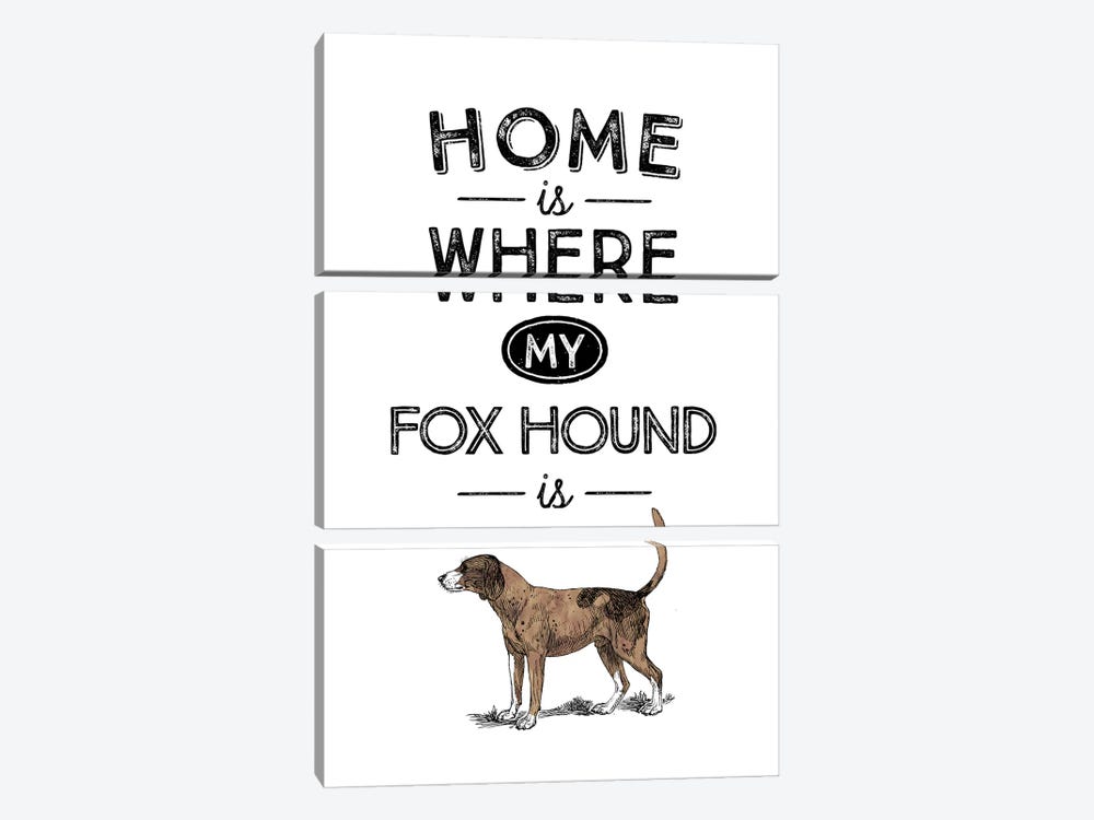 Fox Hound by Alchera Design Posters 3-piece Canvas Art Print