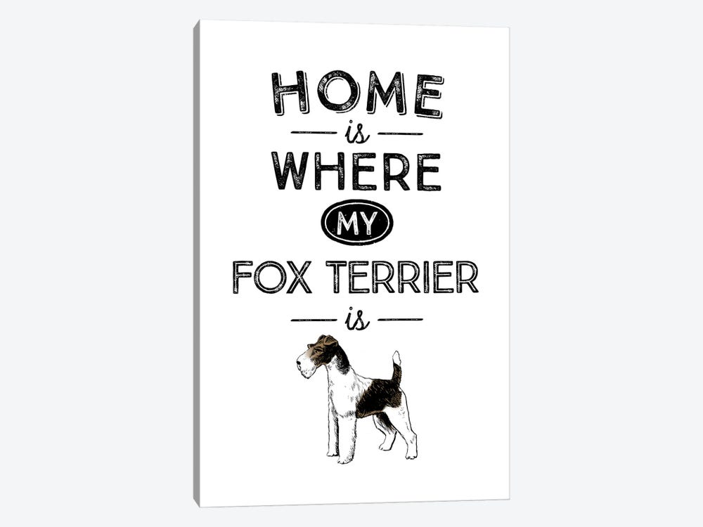 Fox Terrier by Alchera Design Posters 1-piece Canvas Wall Art