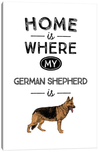 German Shepherd Canvas Art Print - Art for Dad