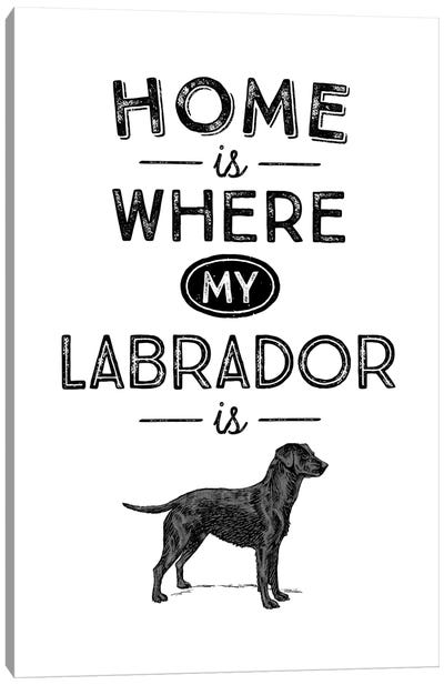 Black Labrador Canvas Art Print - Alchera Design Posters